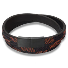Load image into Gallery viewer, Steel Magnetic Genuine Leather Bracelet