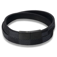 Load image into Gallery viewer, Steel Magnetic Genuine Leather Bracelet