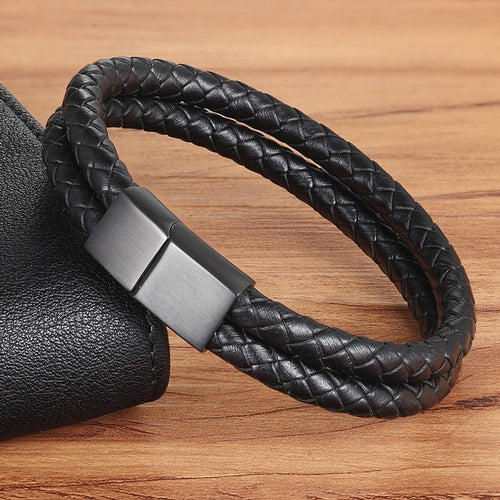 Genuine Leather Bracelet Double Layer