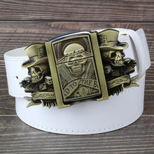 Load image into Gallery viewer, Golden Skull Novelty Cigarette Lighter Belt