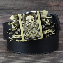 Load image into Gallery viewer, Golden Skull Novelty Cigarette Lighter Belt