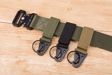 Load image into Gallery viewer, Canvas Clasp Colorful Keychain Military Belt