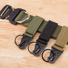 Load image into Gallery viewer, Canvas Clasp Colorful Keychain Military Belt