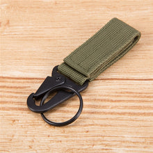 Load image into Gallery viewer, Canvas Clasp Colorful Keychain Military Belt