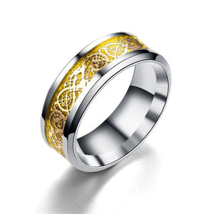 Irish Dragon Titanium Carbide Ring