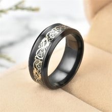 Load image into Gallery viewer, Irish Dragon Titanium Carbide Ring