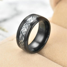 Load image into Gallery viewer, Irish Dragon Titanium Carbide Ring