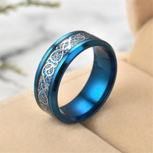 Load image into Gallery viewer, Irish Dragon Titanium Carbide Ring