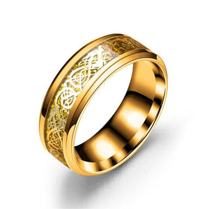 Irish Dragon Titanium Carbide Ring