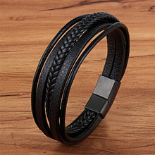 Load image into Gallery viewer, Braided Genuine Leather Bracelet
