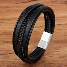 Load image into Gallery viewer, Braided Genuine Leather Bracelet