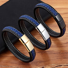 Load image into Gallery viewer, Cross Braided Design Leather Bracelet