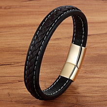Load image into Gallery viewer, Cross Braided Design Leather Bracelet