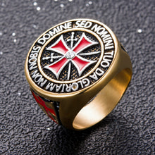 Load image into Gallery viewer, Stainless Steel Retro Iron Knights Templar Ring