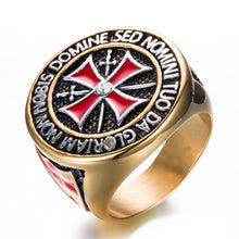 Load image into Gallery viewer, Stainless Steel Retro Iron Knights Templar Ring