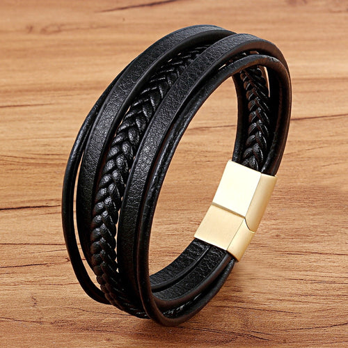 Braided Genuine Leather Bracelet
