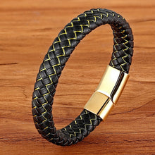Load image into Gallery viewer, Blue Braided Leather Bracelet