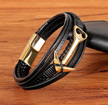 Load image into Gallery viewer, Geometric Pattern Multi-layers Genuine Leather Bracelet