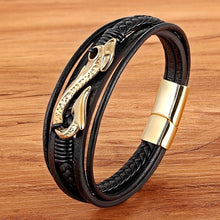 Load image into Gallery viewer, Geometric Pattern Multi-layers Genuine Leather Bracelet