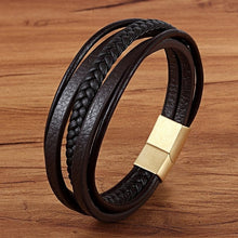 Load image into Gallery viewer, Braided Genuine Leather Bracelet