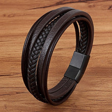 Load image into Gallery viewer, Braided Genuine Leather Bracelet