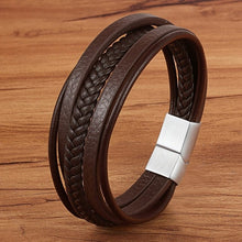 Load image into Gallery viewer, Braided Genuine Leather Bracelet