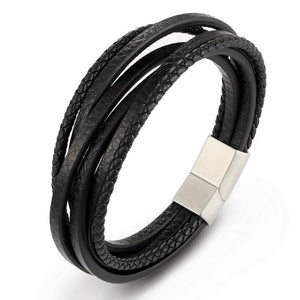 Chain Genuine Leather Bracelet