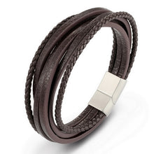 Load image into Gallery viewer, Chain Genuine Leather Bracelet
