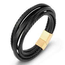 Load image into Gallery viewer, Chain Genuine Leather Bracelet