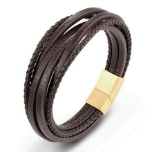 Load image into Gallery viewer, Chain Genuine Leather Bracelet