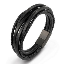 Load image into Gallery viewer, Chain Genuine Leather Bracelet