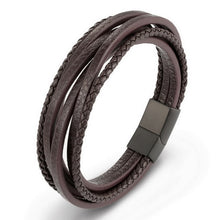 Load image into Gallery viewer, Chain Genuine Leather Bracelet