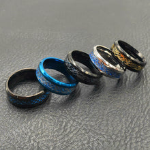 Load image into Gallery viewer, Irish Dragon Titanium Carbide Ring